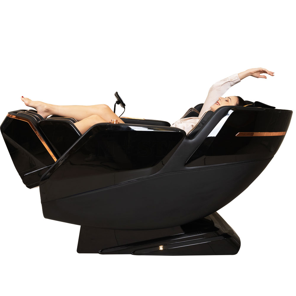 Fully Assembled Curved Long Rail Shiatsu Wireless Bluetooth Speaker and USB charger Chair Massage